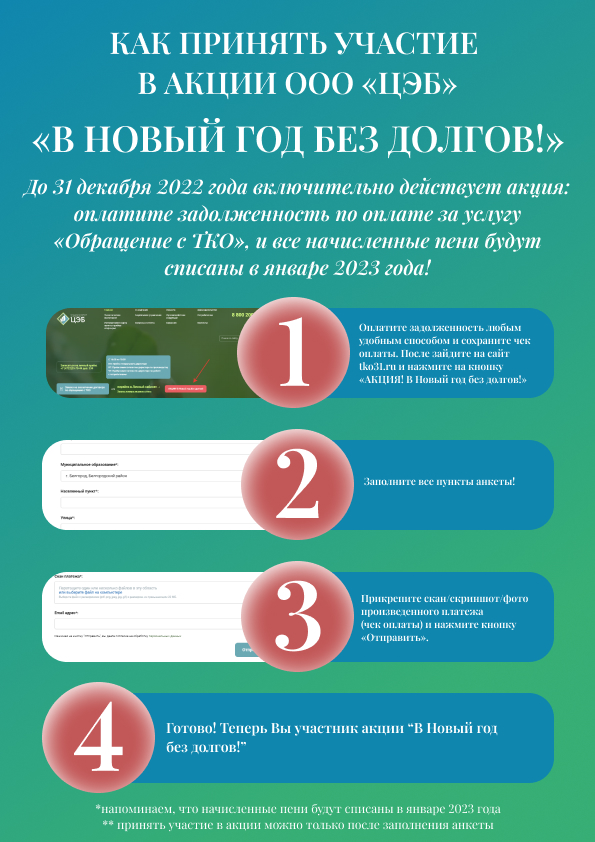 Примите участие в акции &quot;В новый год без долгов&quot;.